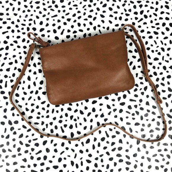 MADEWELL $110 Puffy Crossbody Leather Bag English Saddle NI331 - Picture 2 of 6
